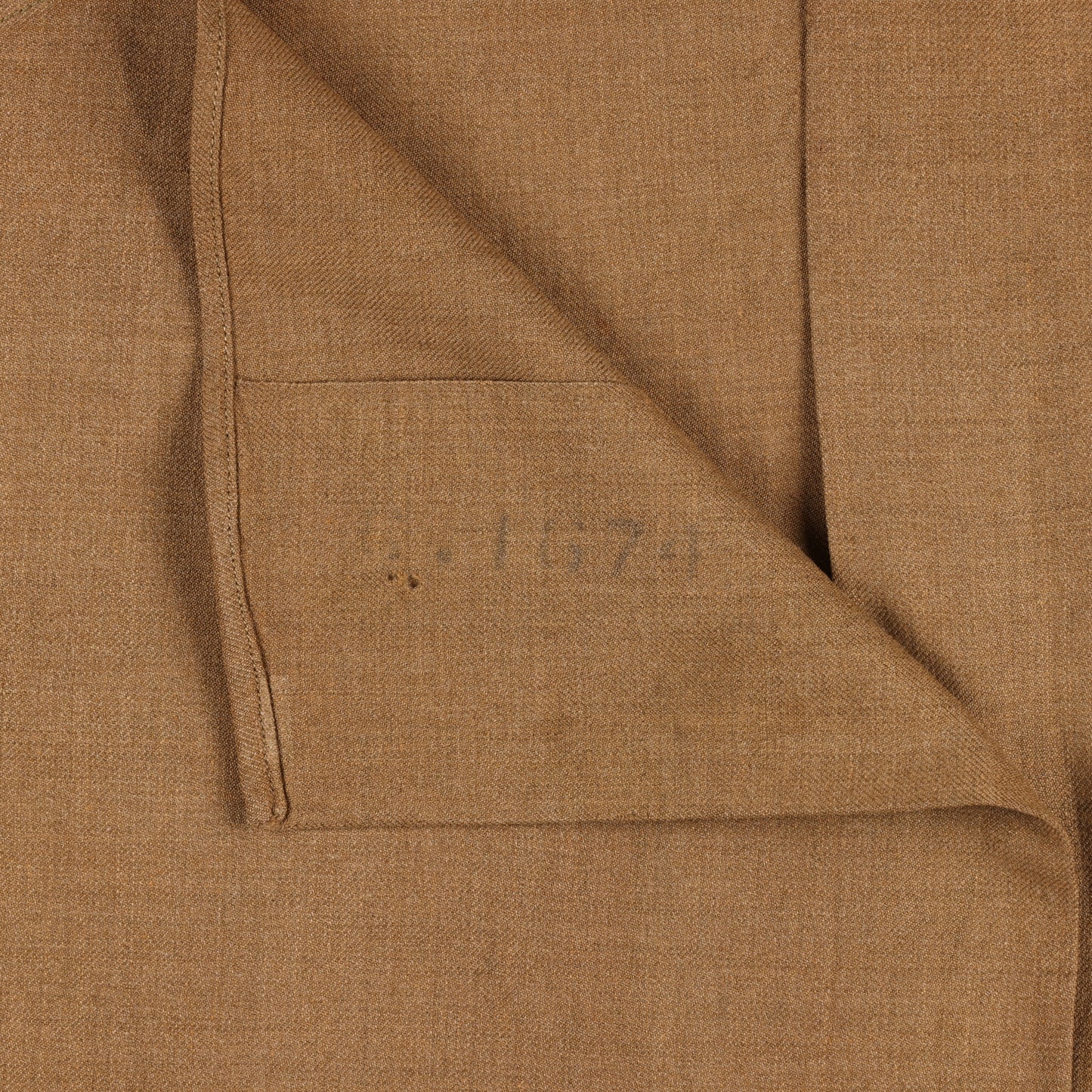 WWII USAAF Enlisted Man's M37 Wool Service Shirt Marked with Laundry Number