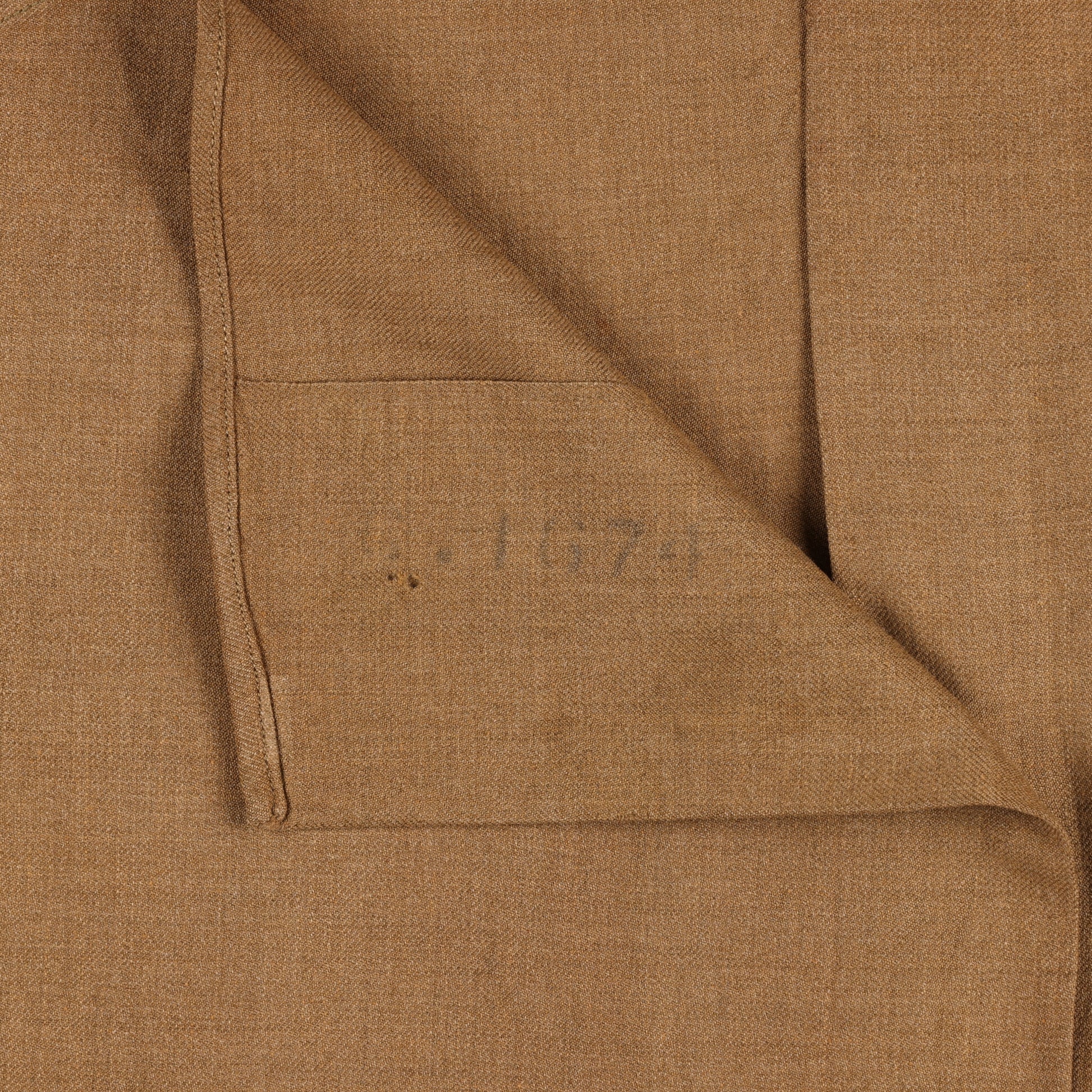 WWII USAAF Enlisted Man's M37 Wool Service Shirt Marked with Laundry Number