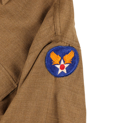 WWII USAAF Mechanic Specialist's M37 Wool Service Shirt with Gas Flap Named to "M. Prosser" (Size 15 1/2 x 33)