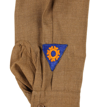 WWII USAAF Mechanic Specialist's M37 Wool Service Shirt with Gas Flap Named to "M. Prosser" (Size 15 1/2 x 33)