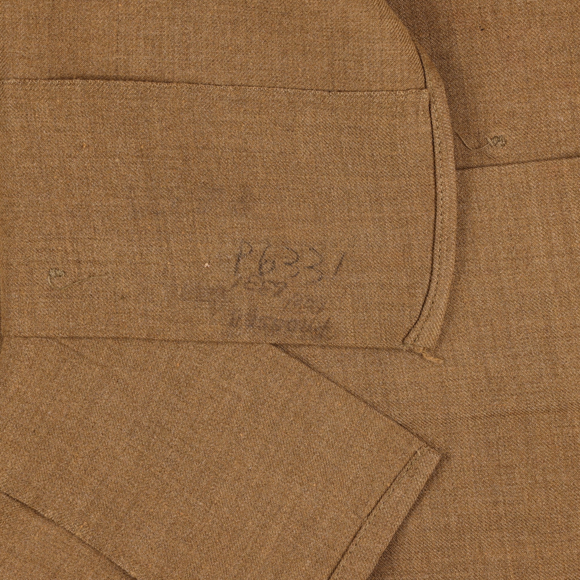 WWII USAAF Mechanic Specialist's M37 Wool Service Shirt with Gas Flap Named to "M. Prosser" (Size 15 1/2 x 33)