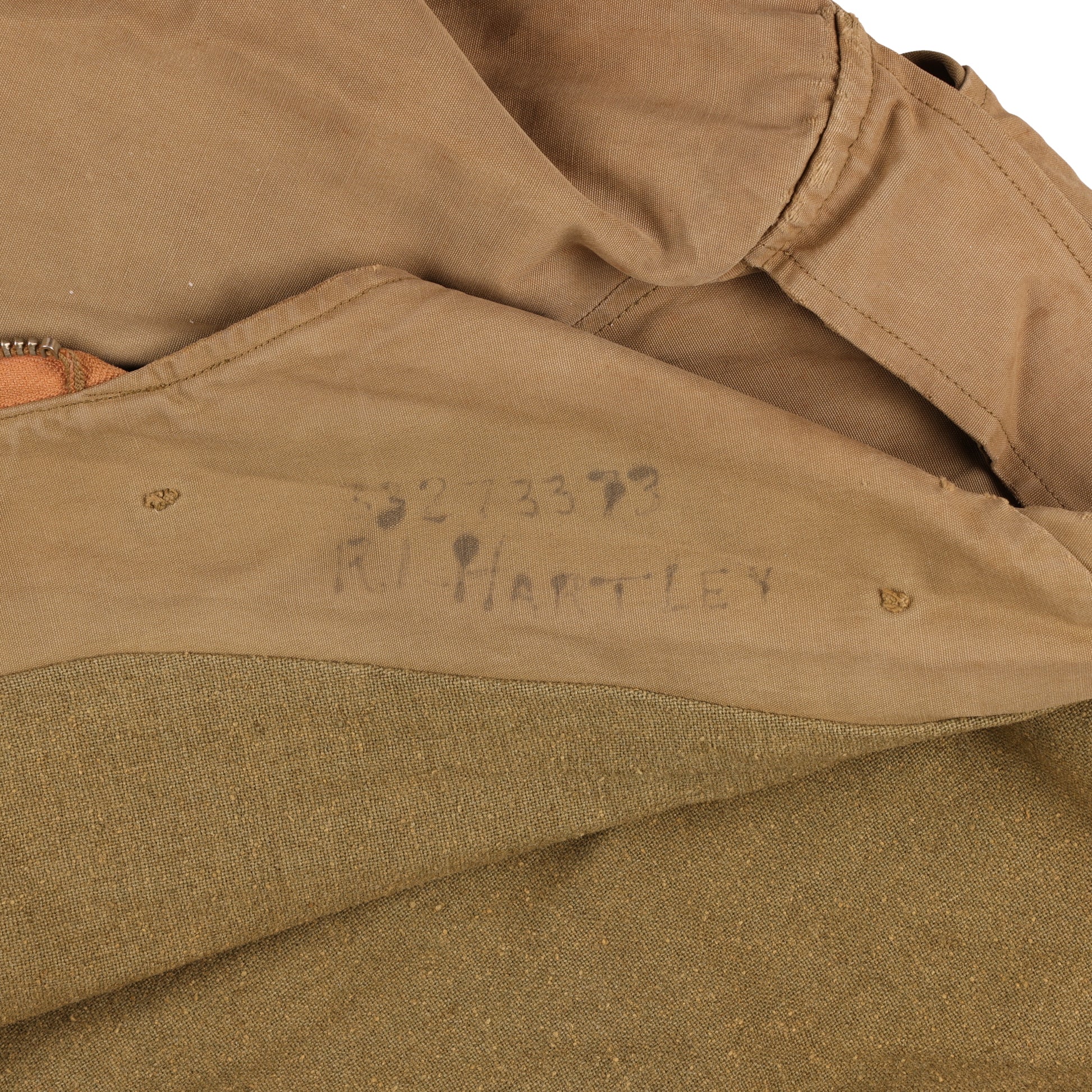 WWII USAAF M1941 Field Jacket Identified to S/Sgt. Ralph L. Hartley
