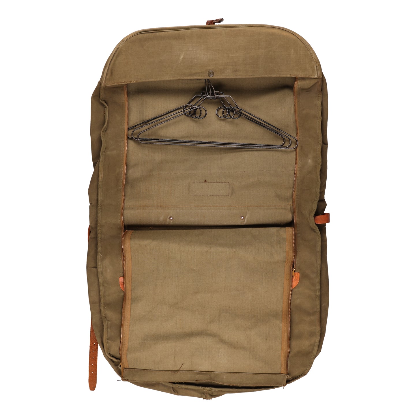WWII USAAF Officer's B-4 Garment Bag with Three Wire Hangers
