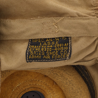 WWII USAAF Type AN-H-15 Flying Helmet by Bates Shoe Co. with ANB-H-1 Radio Receivers Identified to S/Sgt. Gordon F. Domres (Size Large)