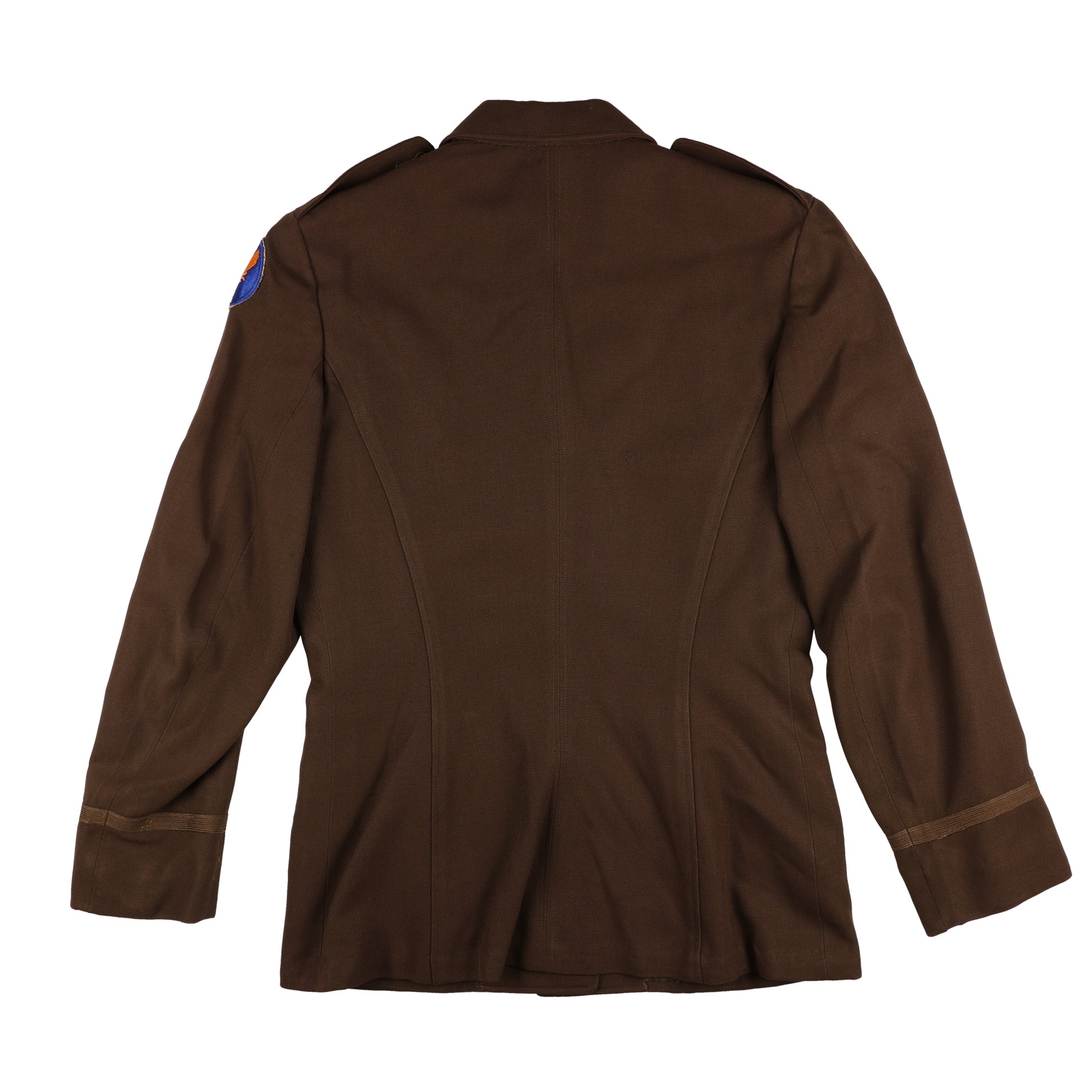 WWII USAAF Women's Army Corps (WAC) Officer's Chocolate Wool Service Jacket Named to "L. Frank"