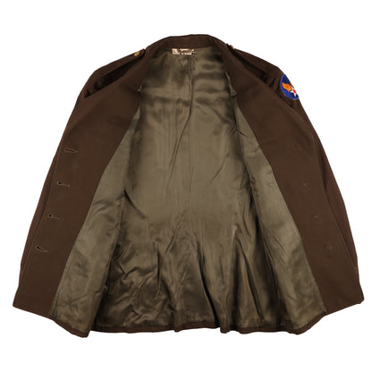 WWII USAAF Women's Army Corps (WAC) Officer's Chocolate Wool Service Jacket Named to "L. Frank"