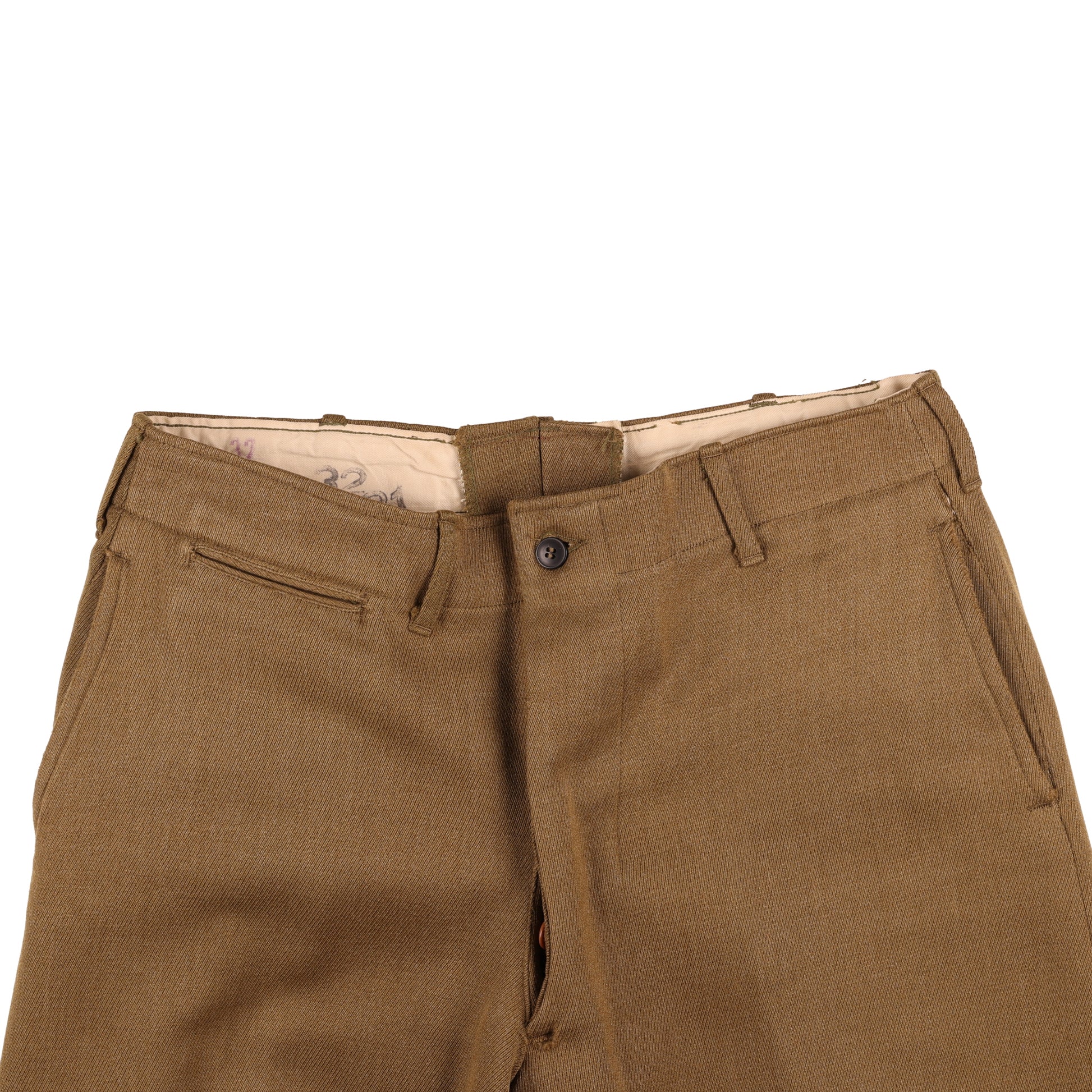 WWII USAAF Enlisted Man's Wool Service Trousers Identified to T/Sgt. Robert W. Peddycoart (Size 32 x 31)