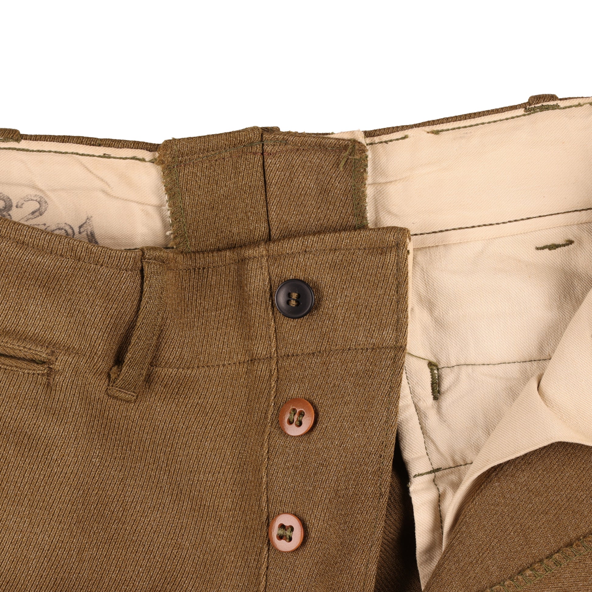 WWII USAAF Enlisted Man's Wool Service Trousers Identified to T/Sgt. Robert W. Peddycoart (Size 32 x 31)