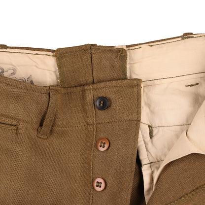 WWII USAAF Enlisted Man's Wool Service Trousers Identified to T/Sgt. Robert W. Peddycoart (Size 32 x 31)