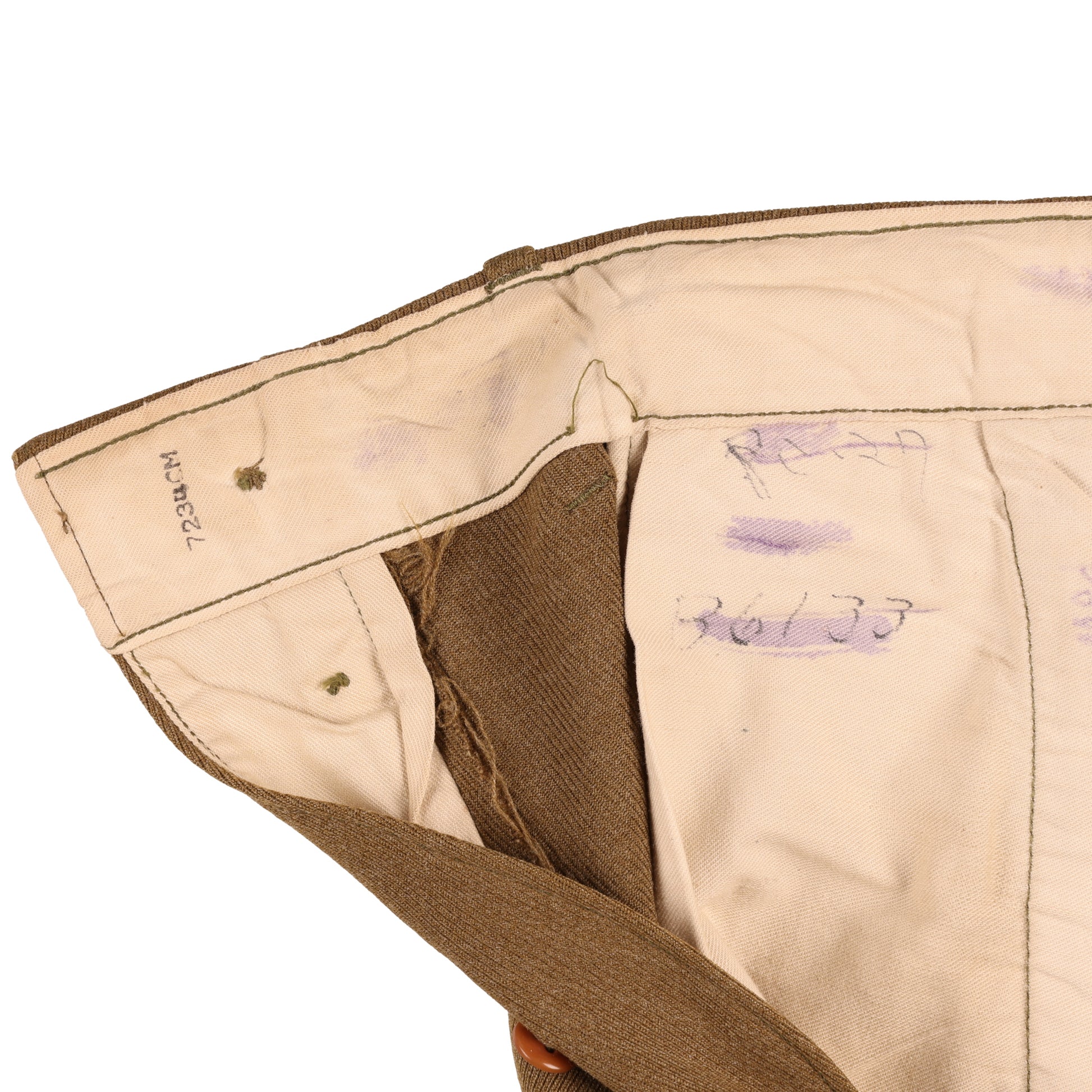 WWII USAAF Enlisted Man's Wool Service Trousers Identified to T/Sgt. Robert W. Peddycoart (Size 32 x 31)