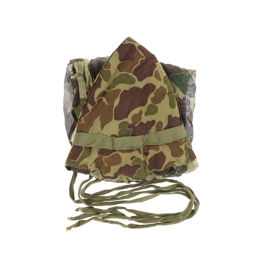 WWII USMC Camouflage Mosquito Net M-1 Helmet Cover (Type B)