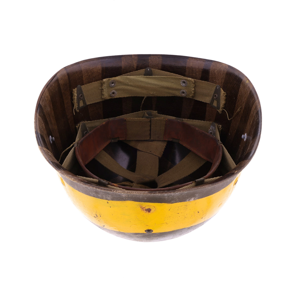 WWII USN Hardmaster's Seaman Paper Co. M-1 Helmet Liner with Headband & Neckband (1943-44)