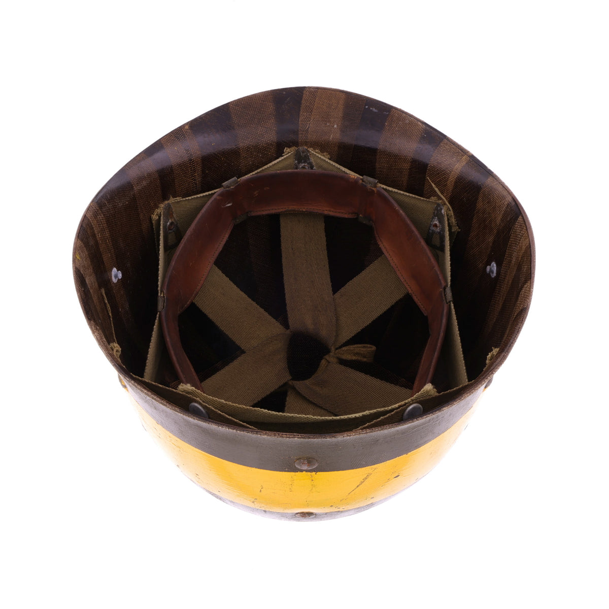 WWII USN Hardmaster's Seaman Paper Co. M-1 Helmet Liner with Headband & Neckband (1943-44)
