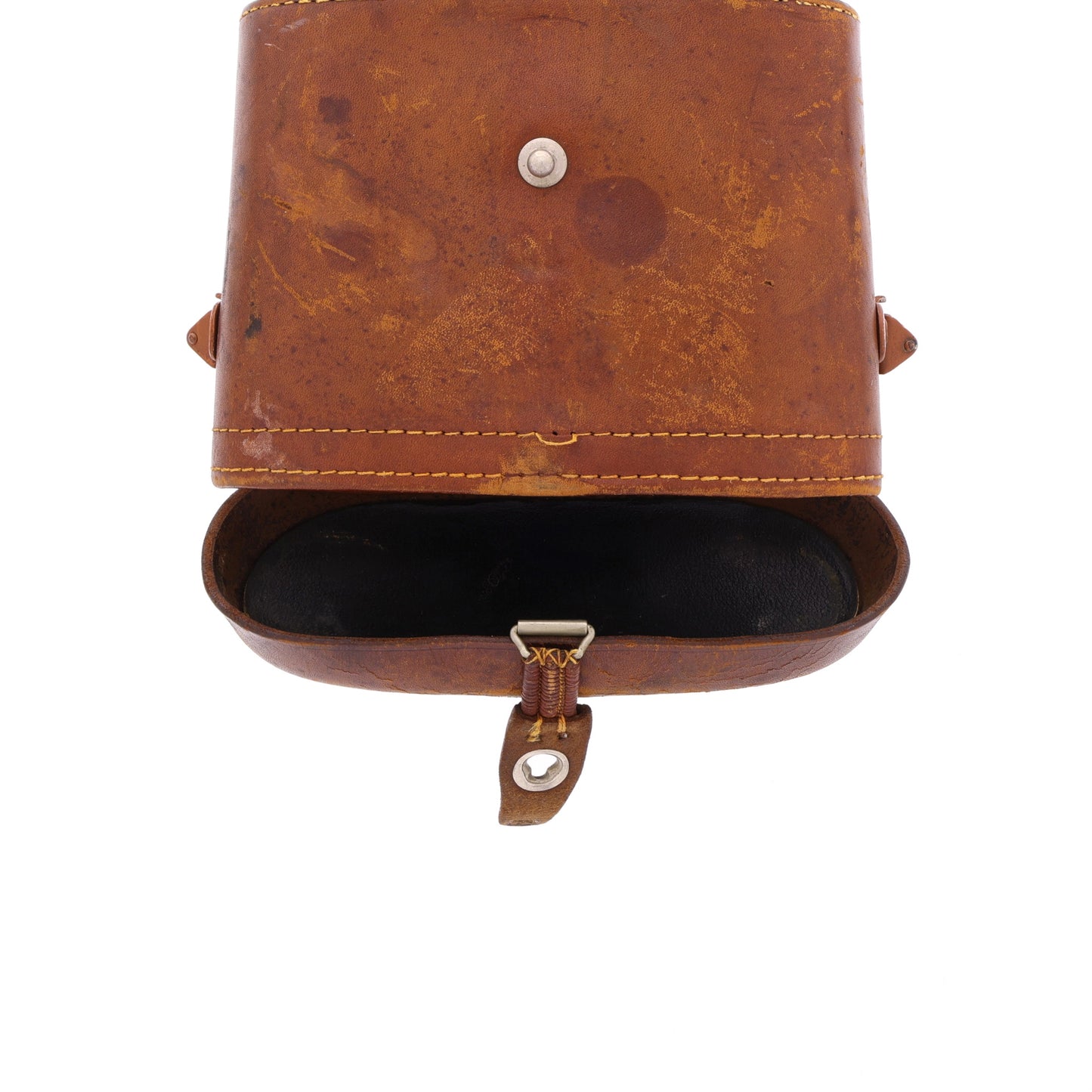 WWII German Dienstglas 6x30 Binoculars by Ernst Leitz with Knopflasche & Leather Case with Integrated Compass