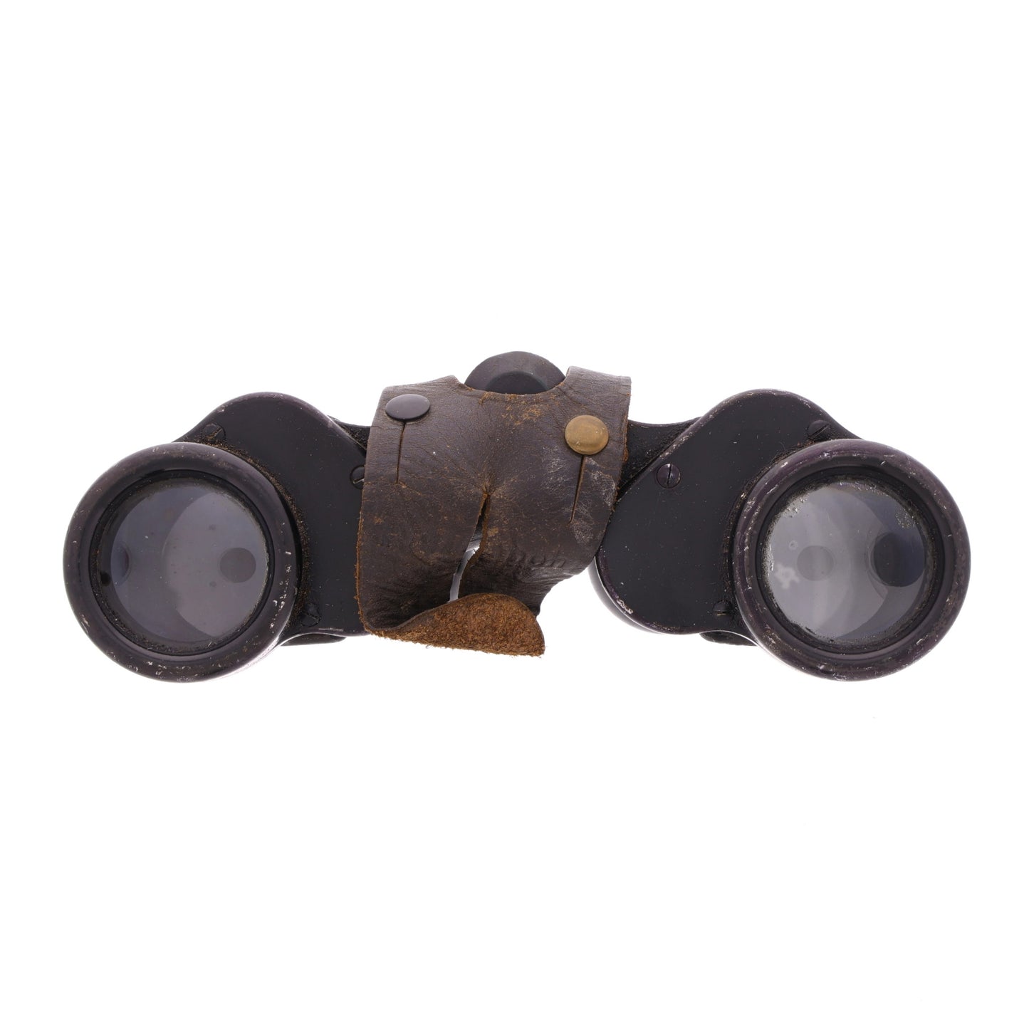 WWII German Dienstglas 6x30 Binoculars by Ernst Leitz with Knopflasche & Leather Case with Integrated Compass