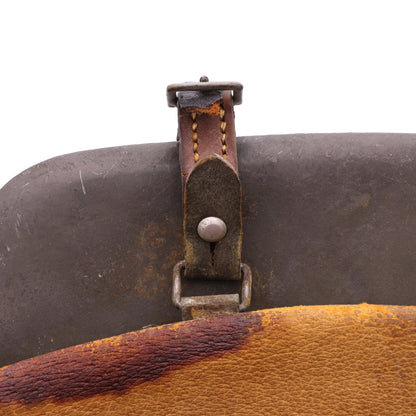 WWII German M42 Single Decal Heer Helmet with Blood-Stained Liner (EF66)