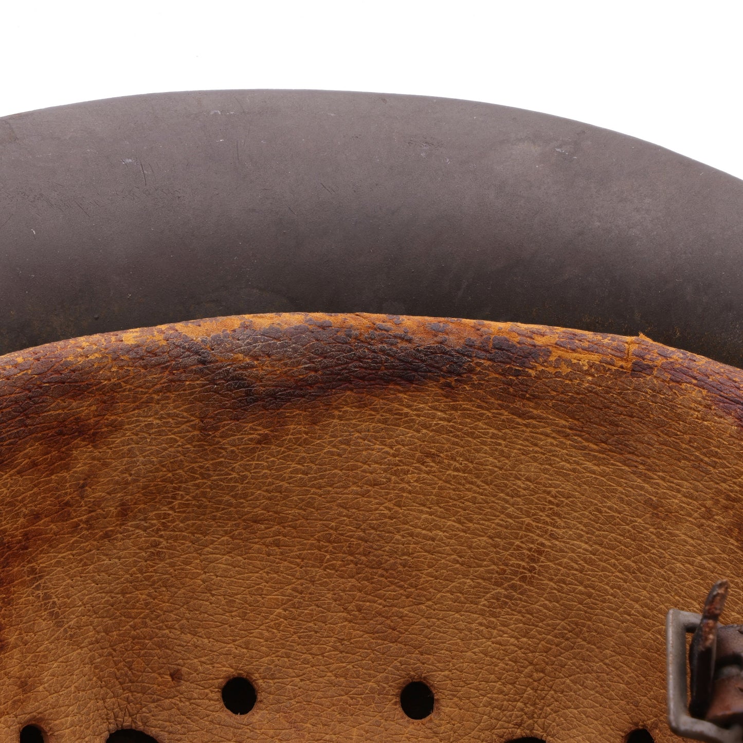 WWII German M42 Single Decal Heer Helmet with Blood-Stained Liner (EF66)