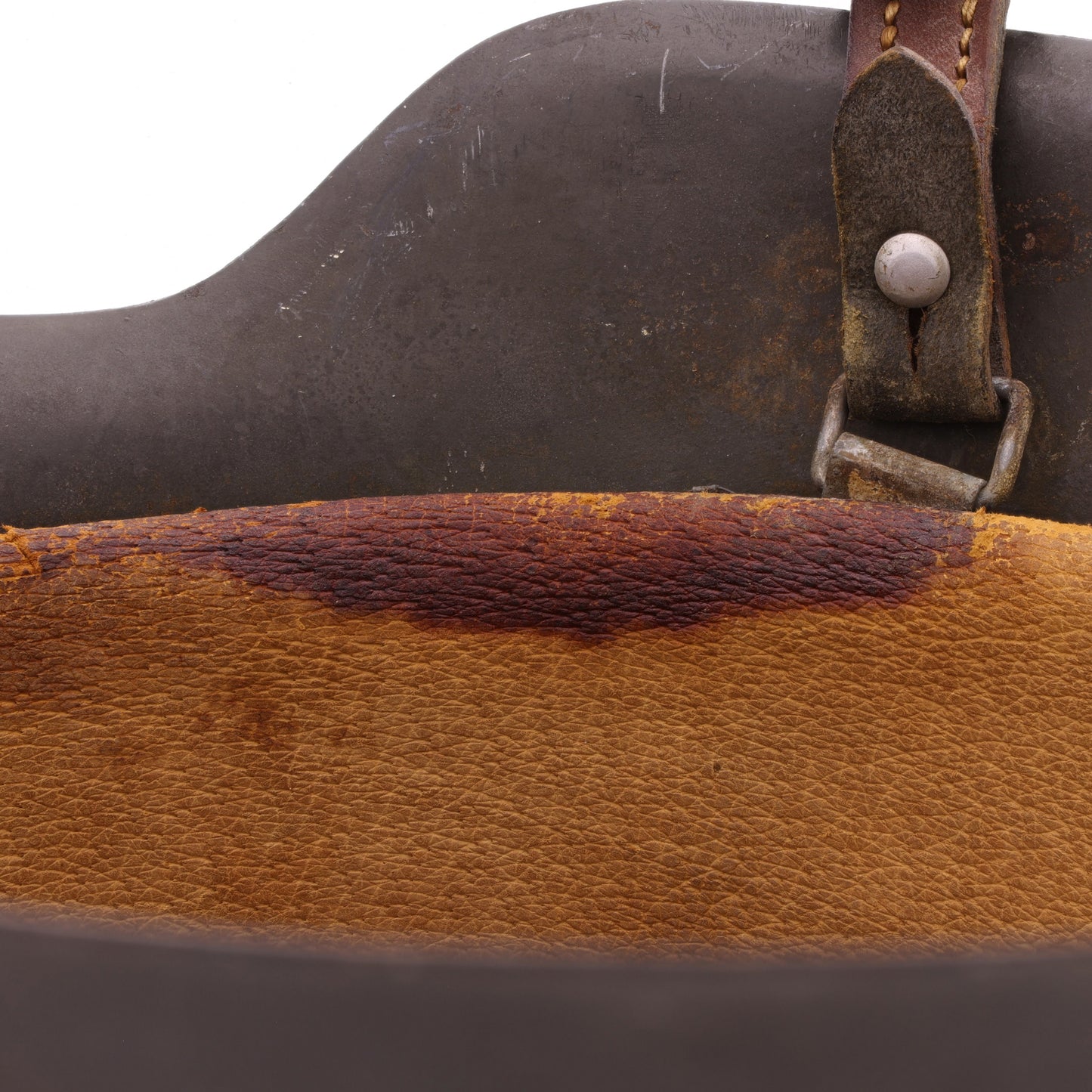 WWII German M42 Single Decal Heer Helmet with Blood-Stained Liner (EF66)
