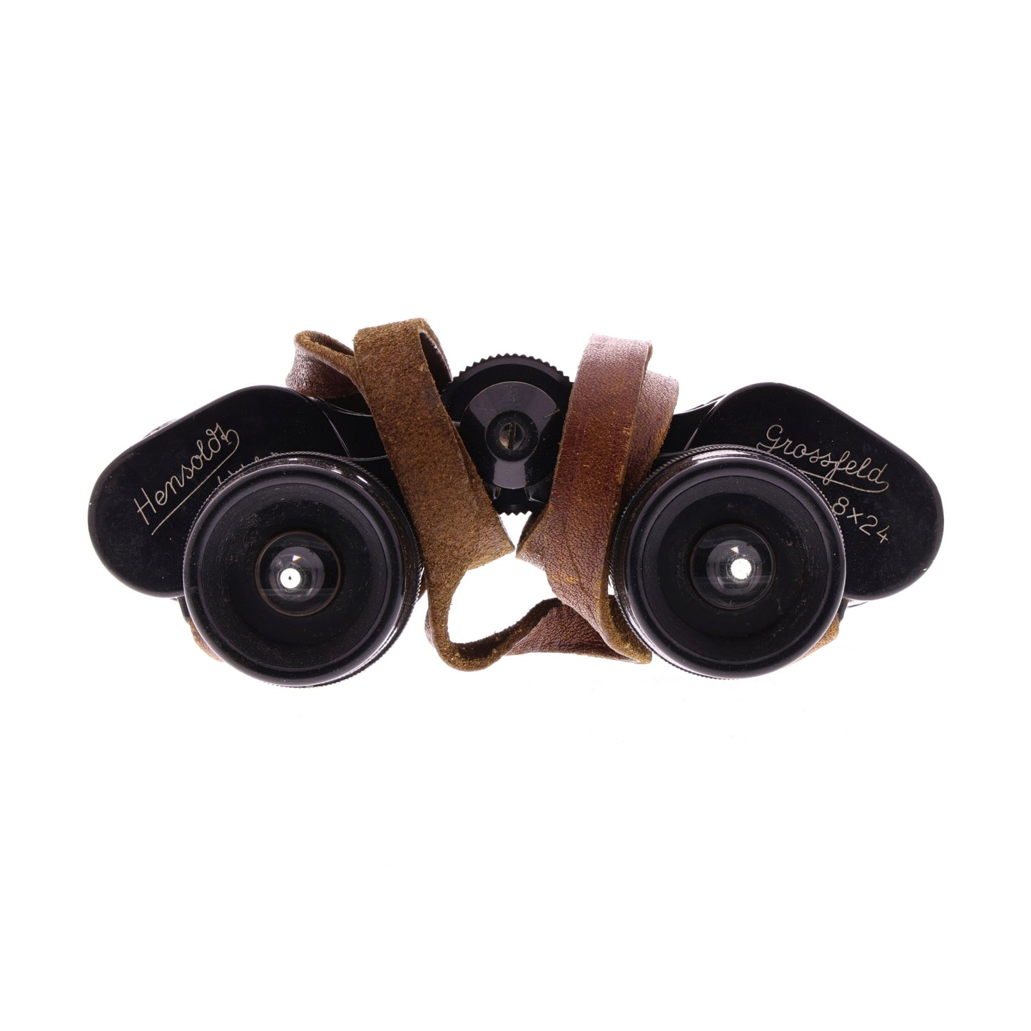 WWII German Private Purchase 8x24 Grossfeld Binoculars by Hensoldt Wetzlar with Strap