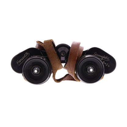 WWII German Private Purchase 8x24 Grossfeld Binoculars by Hensoldt Wetzlar with Strap