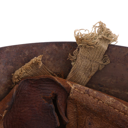 WWII Imperial Japanese Army Type 90 Helmet, 2 Type 30 Bayonets for Arisaka Type 99 Rifle, & First Class Private Rank Insignia Patch Recovered by S/Sgt. Marvin W. Ritter (USMC)