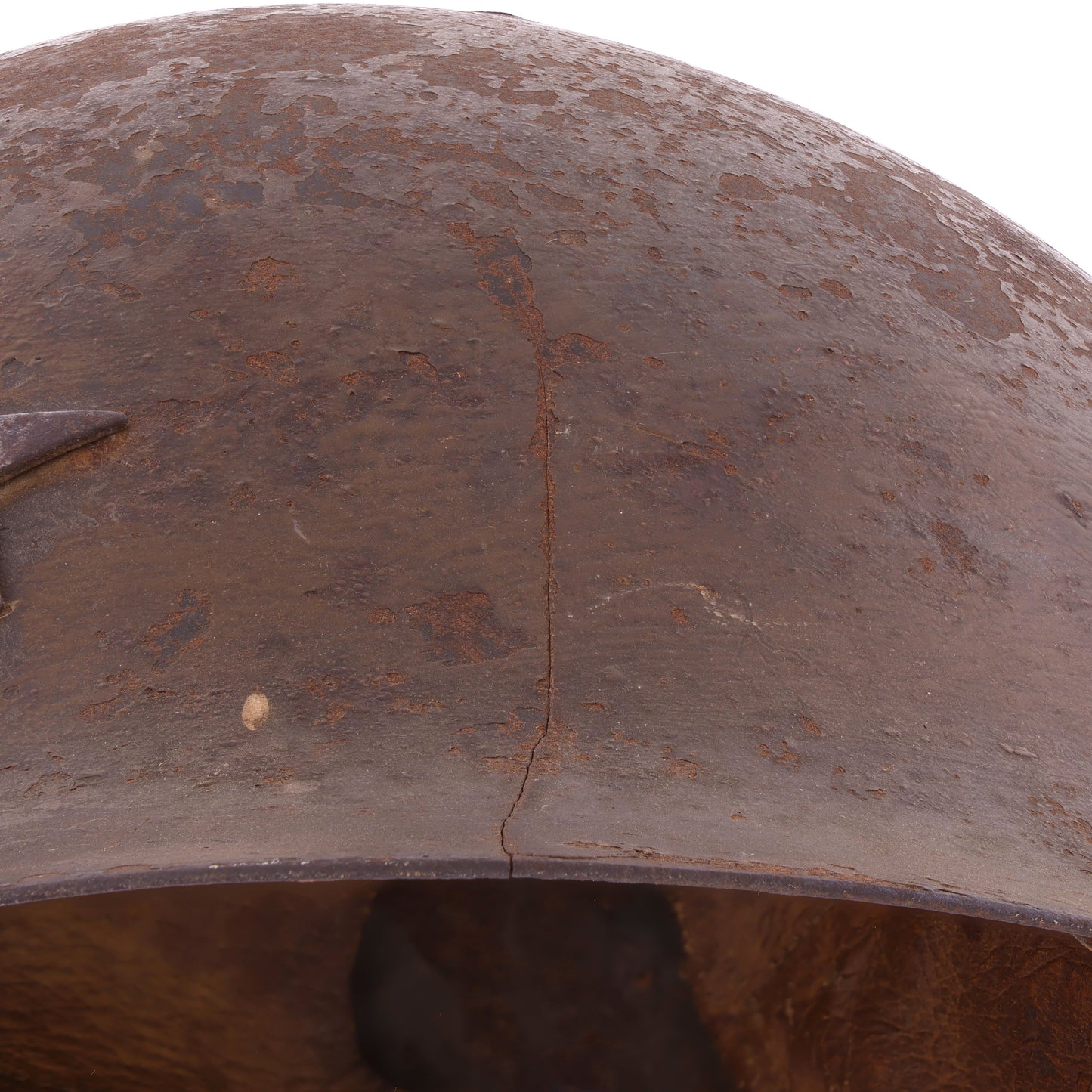 WWII Imperial Japanese Army Type 90 Helmet, 2 Type 30 Bayonets for Arisaka Type 99 Rifle, & First Class Private Rank Insignia Patch Recovered by S/Sgt. Marvin W. Ritter (USMC)