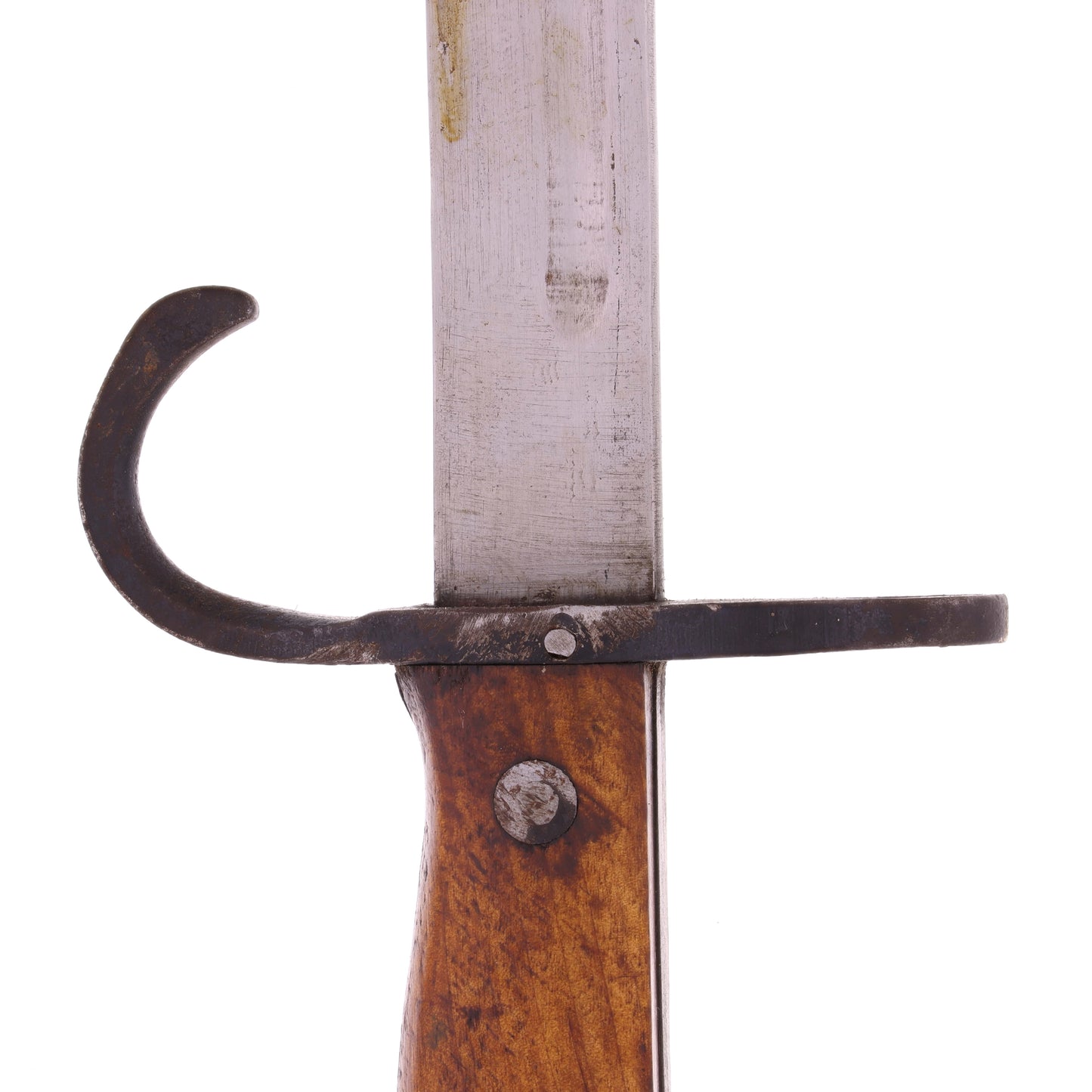 WWII Imperial Japanese Army Type 90 Helmet, 2 Type 30 Bayonets for Arisaka Type 99 Rifle, & First Class Private Rank Insignia Patch Recovered by S/Sgt. Marvin W. Ritter (USMC)