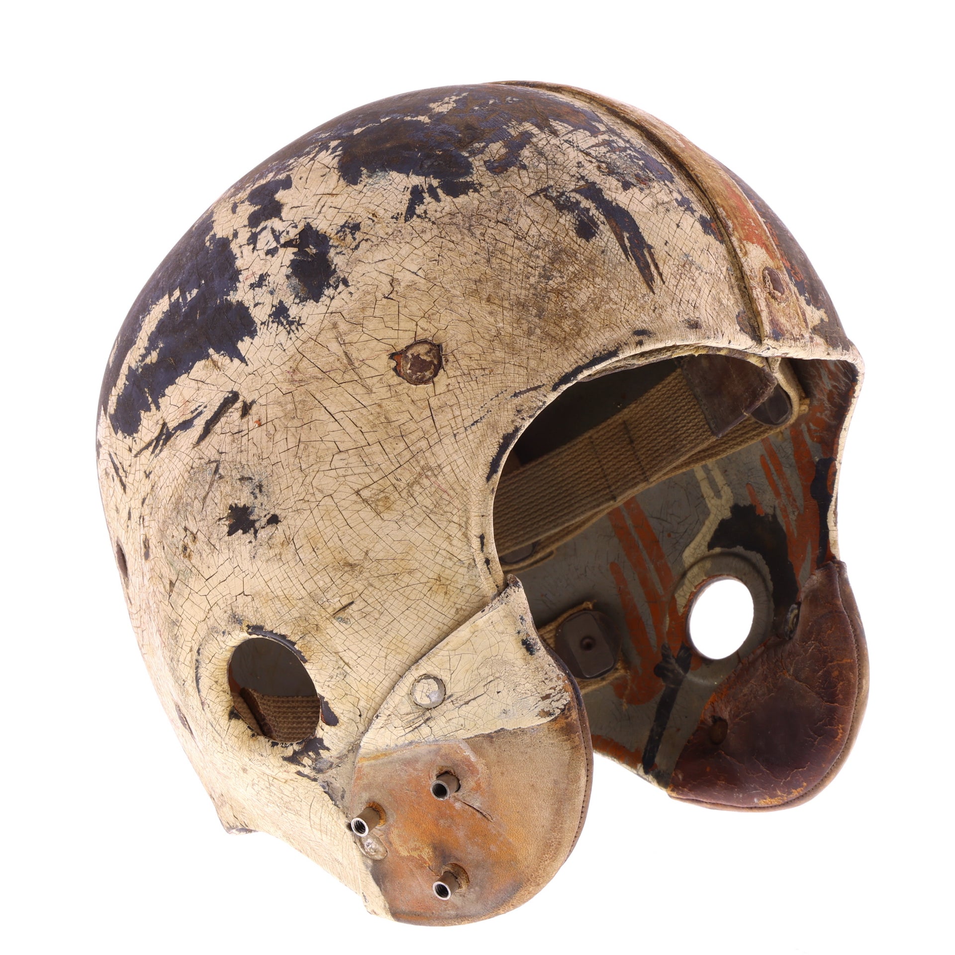 WWII U.S. Army Riddell Paratrooper Training Helmet Marked with Laundry Number (1941-42)
