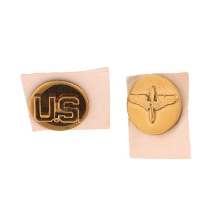 WWII USAAF Wool Service Jacket, M37 Wool Service Shirt, Garrison Caps, Trousers Belt, & Collar Discs Attributed to T/Sgt. William T. Alexander