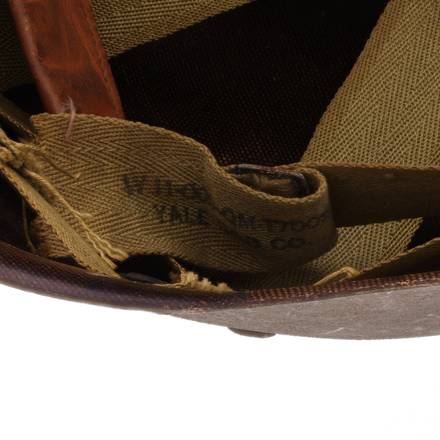 WWII U.S. Firestone M-1 Helmet Liner with Headband & Neckband (1944-45)
