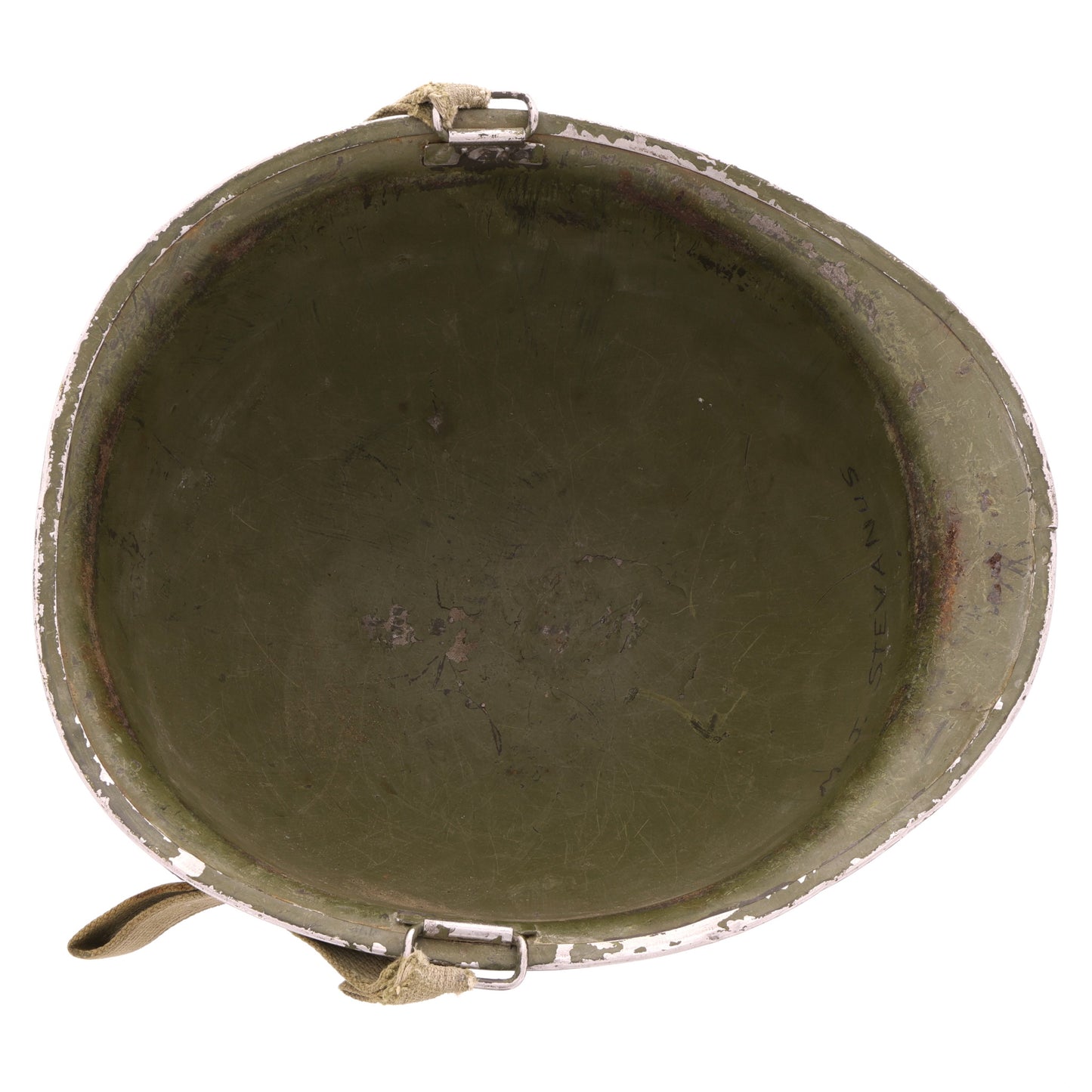 WWII U.S. McCord Front Seam Swivel Loop M-1 Helmet & Westinghouse Liner Set (Complete)