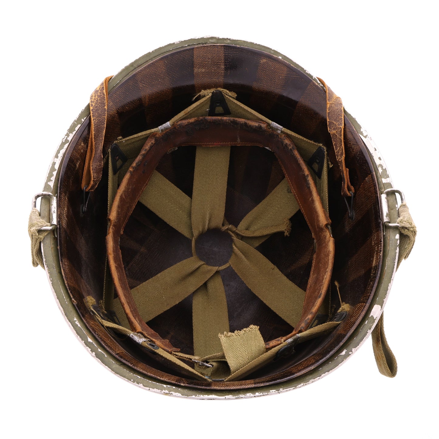 WWII U.S. McCord Front Seam Swivel Loop M-1 Helmet & Westinghouse Liner Set (Complete)