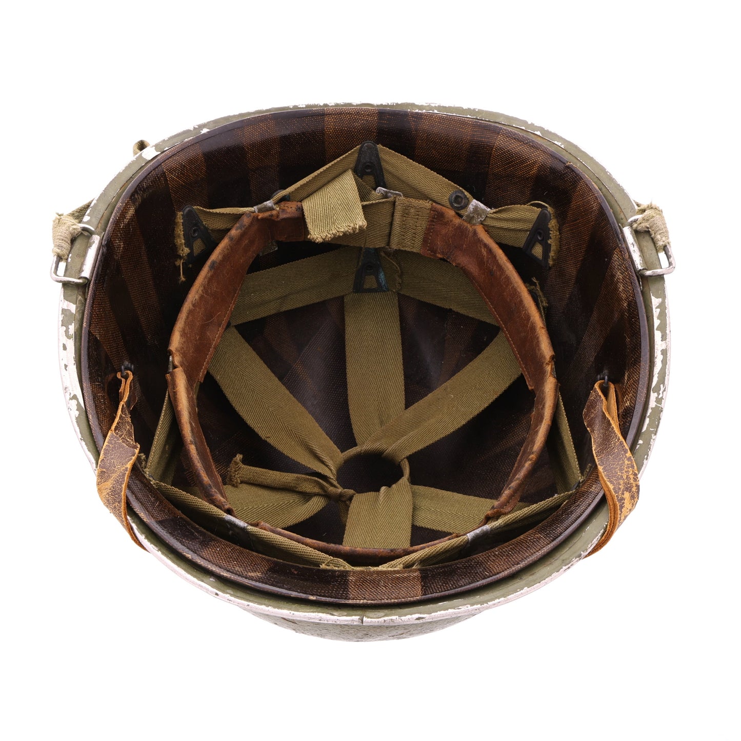WWII U.S. McCord Front Seam Swivel Loop M-1 Helmet & Westinghouse Liner Set (Complete)