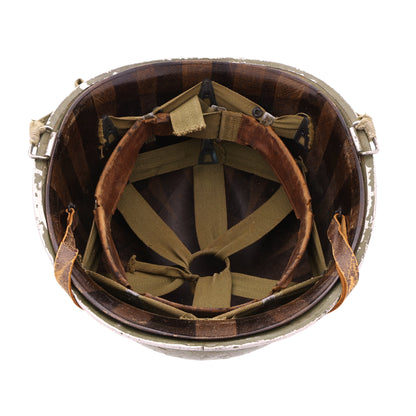 WWII U.S. McCord Front Seam Swivel Loop M-1 Helmet & Westinghouse Liner Set (Complete)