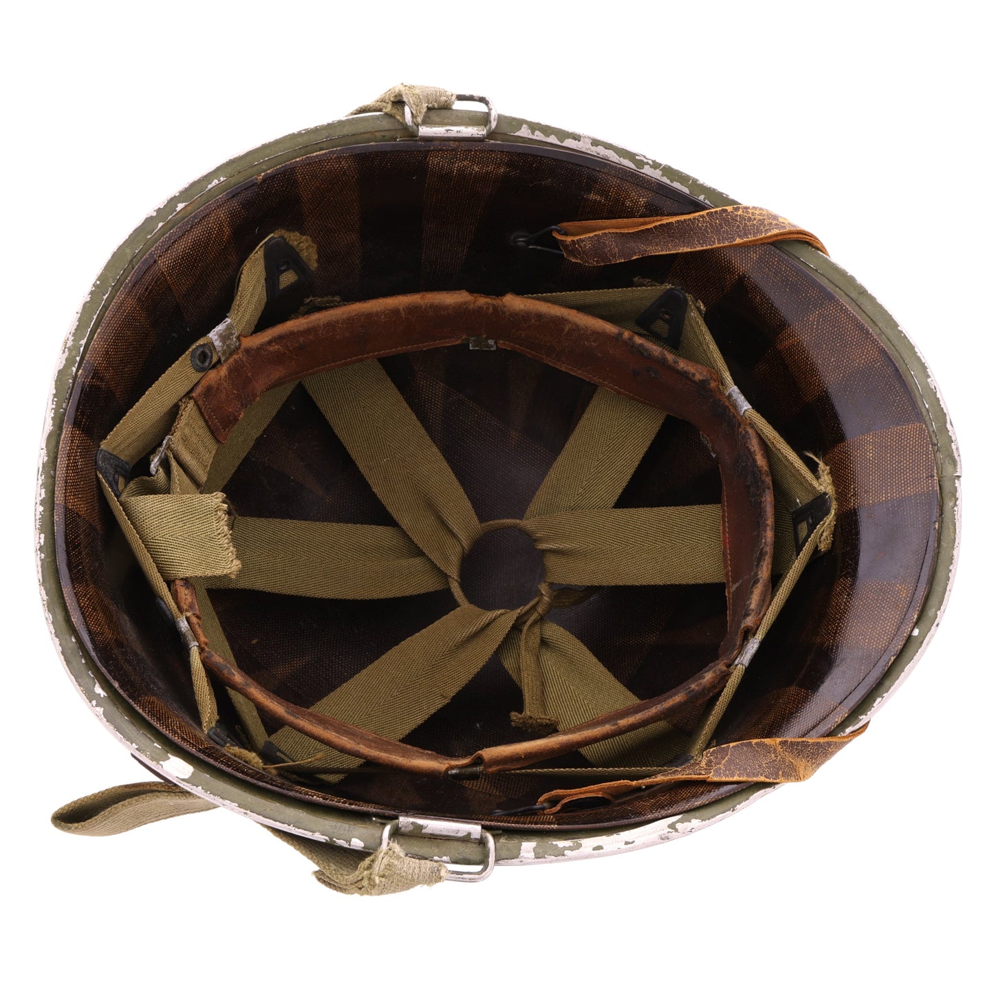 WWII U.S. McCord Front Seam Swivel Loop M-1 Helmet & Westinghouse Liner Set (Complete)