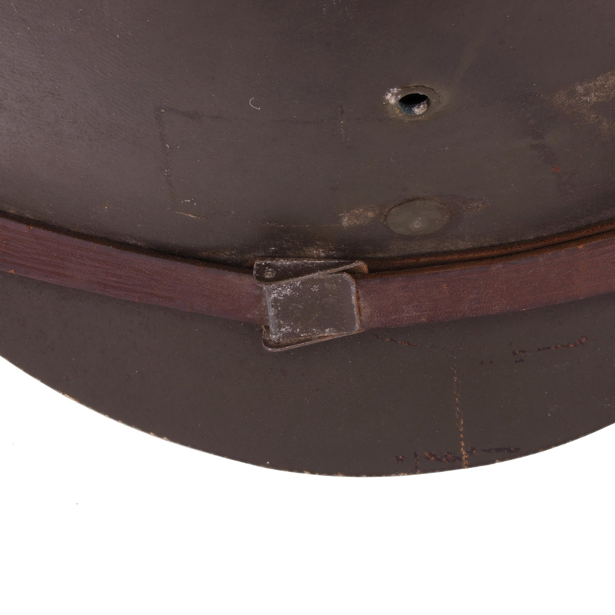 WWII U.S. Inland M-1 Helmet Liner with Headband, Neckband & Leather Chinstrap (1943)