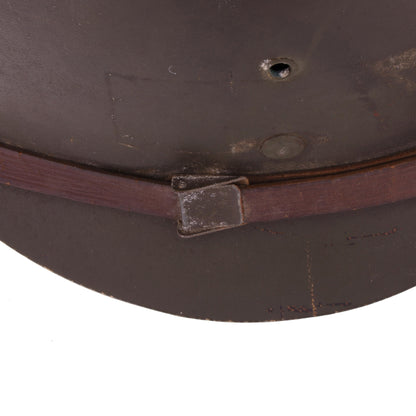 WWII U.S. Inland M-1 Helmet Liner with Headband, Neckband & Leather Chinstrap (1943)