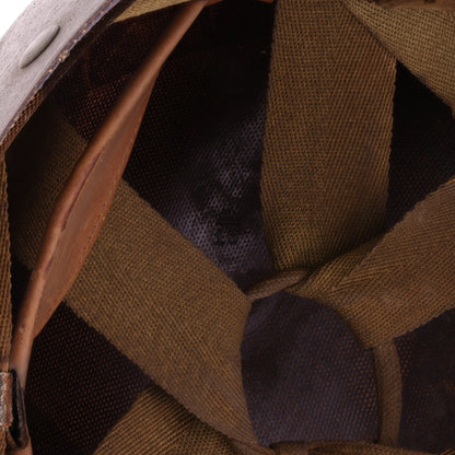 WWII U.S. Inland M-1 Helmet Liner with Headband, Neckband & Leather Chinstrap (1943)