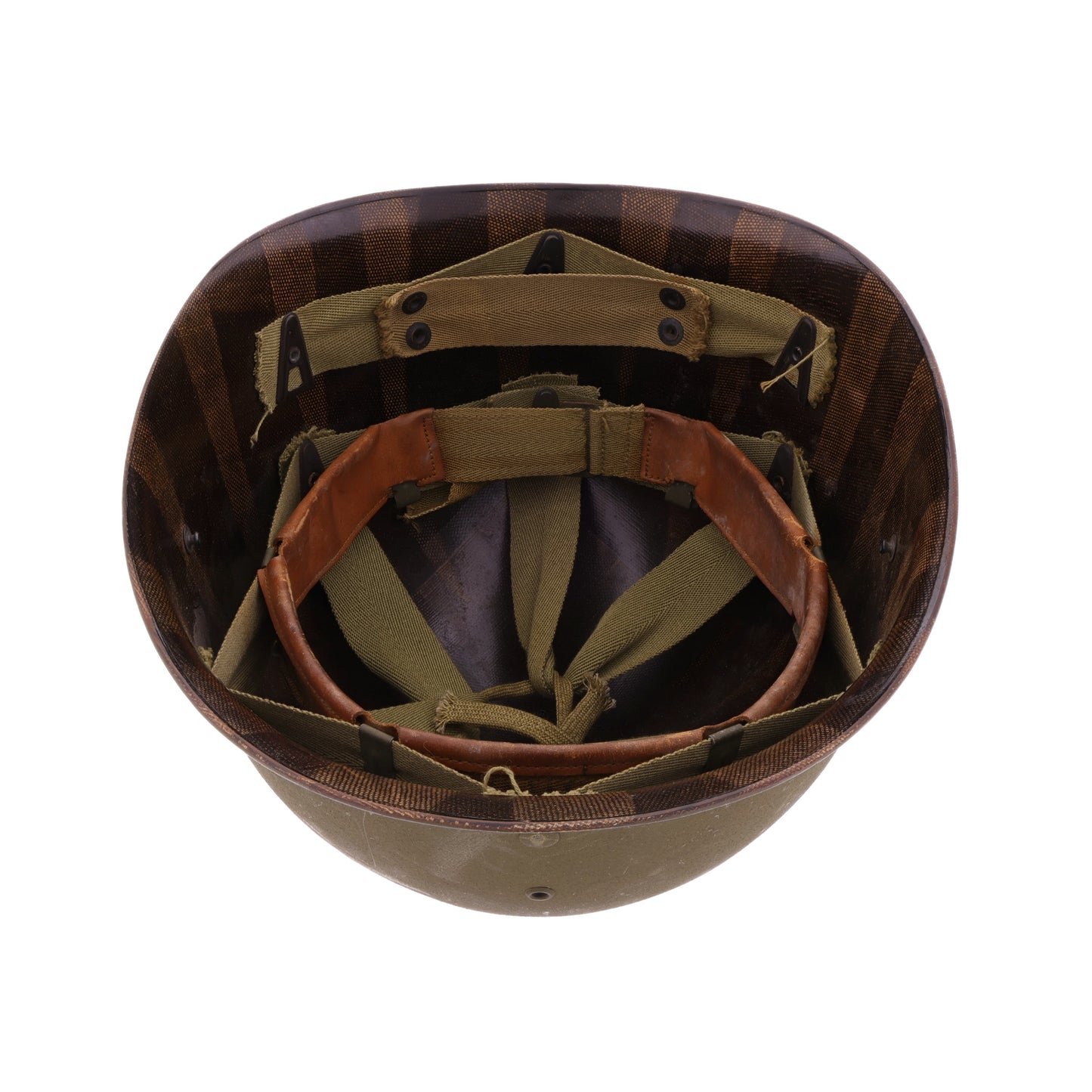 WWII U.S. Westinghouse M-1 Helmet Liner with Headband & Neckband (1944-45)