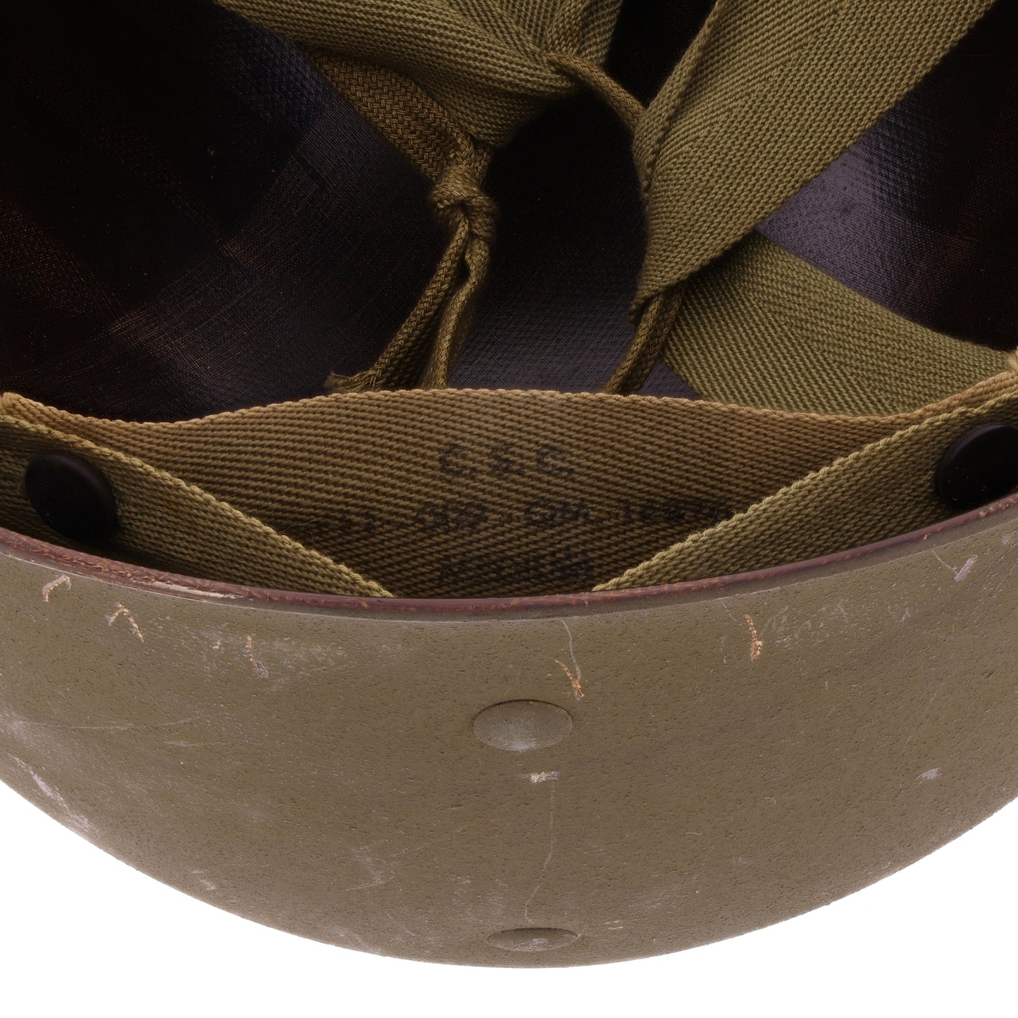 WWII U.S. Westinghouse M-1 Helmet Liner with Headband & Neckband (1944-45)
