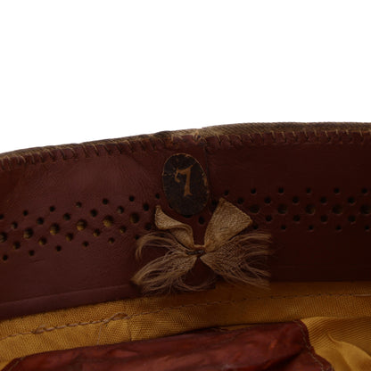WWII USAAF Officer's Khaki Crusher Cap Identified to Lt. William D. Newlon (Size 7)