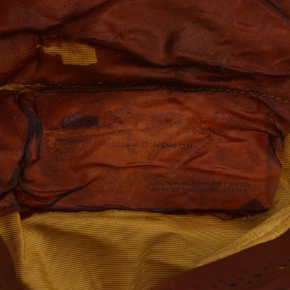 WWII USAAF Officer's Khaki Crusher Cap Identified to Lt. William D. Newlon (Size 7)