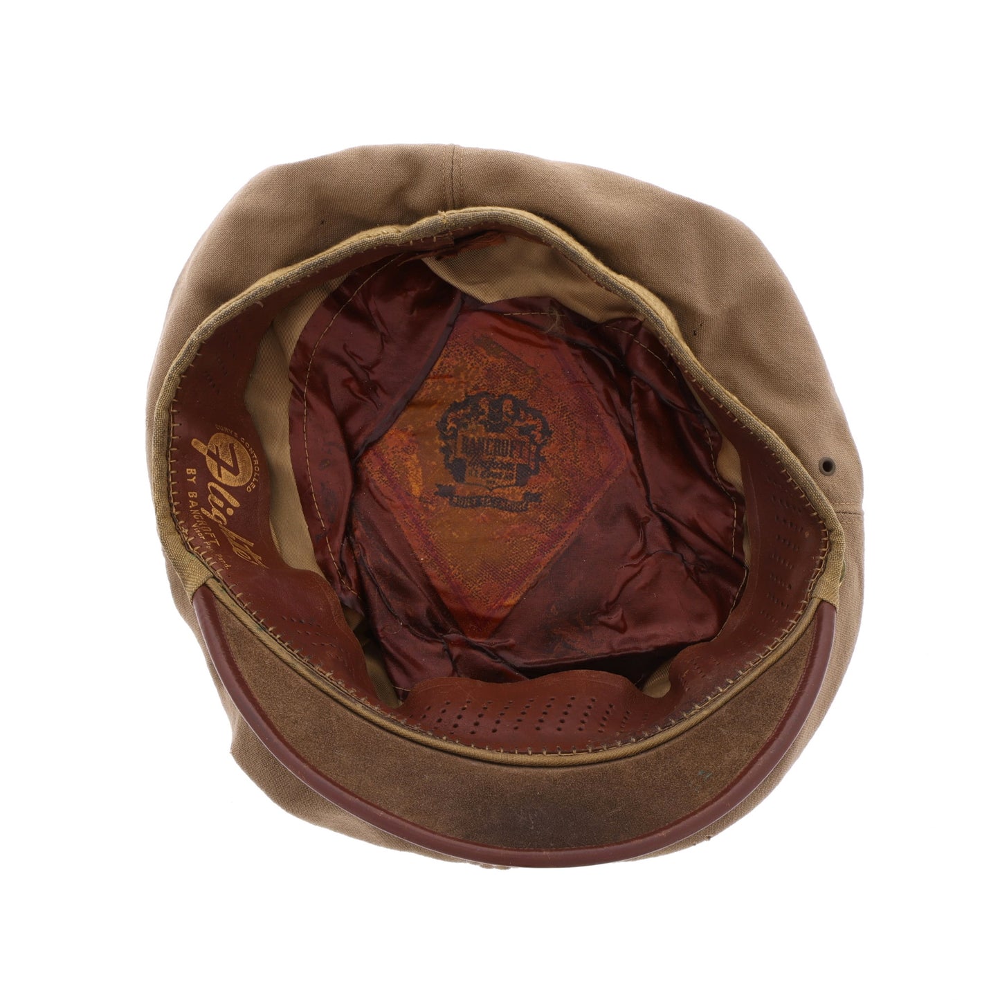 WWII USAAF Officer's Khaki "Flighter" Crusher Cap by Bancroft Cap Co. (Size 7 1/8)