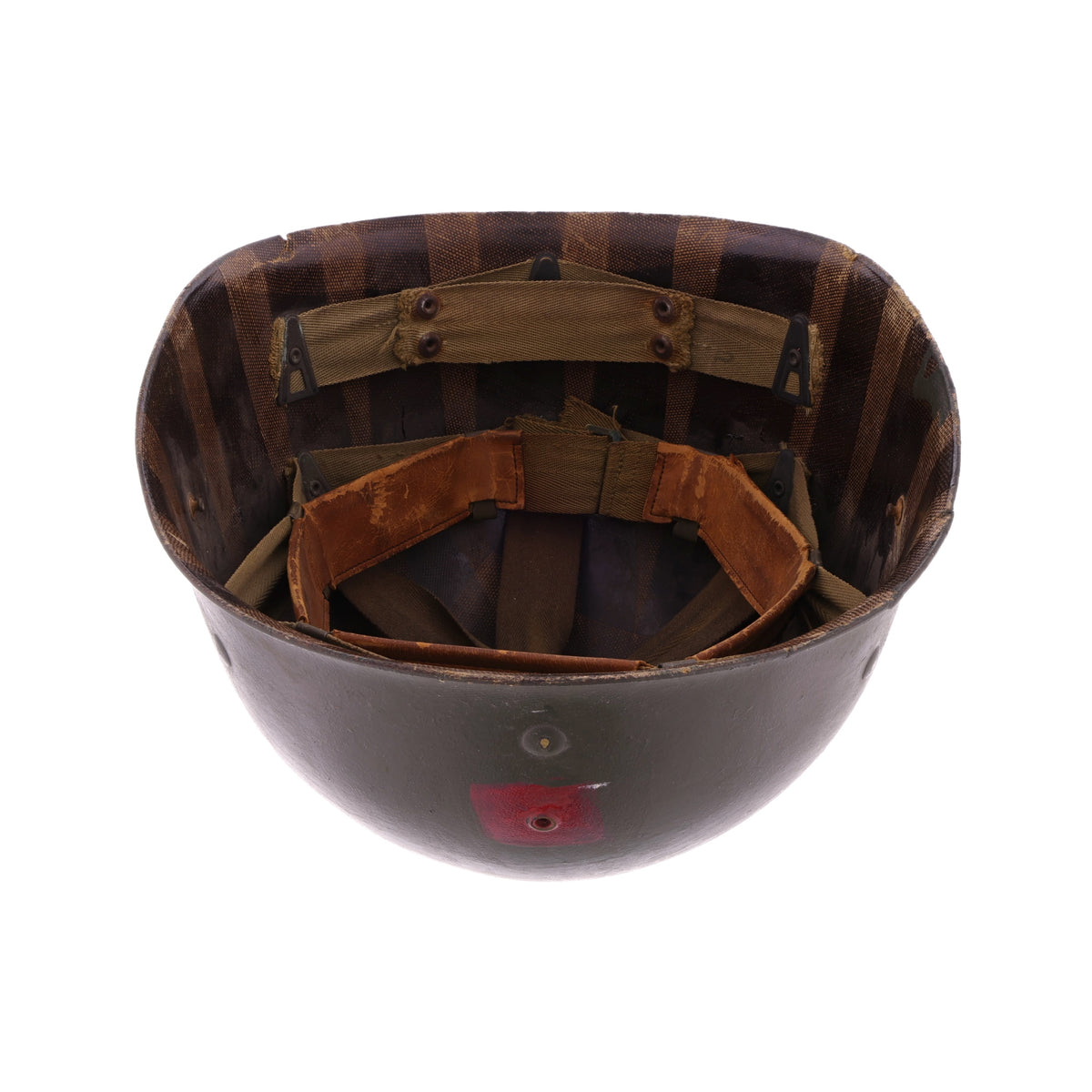 WWII USMC Shore Party Westinghouse M-1 Helmet Liner with Headband & Neckband (1944-45)