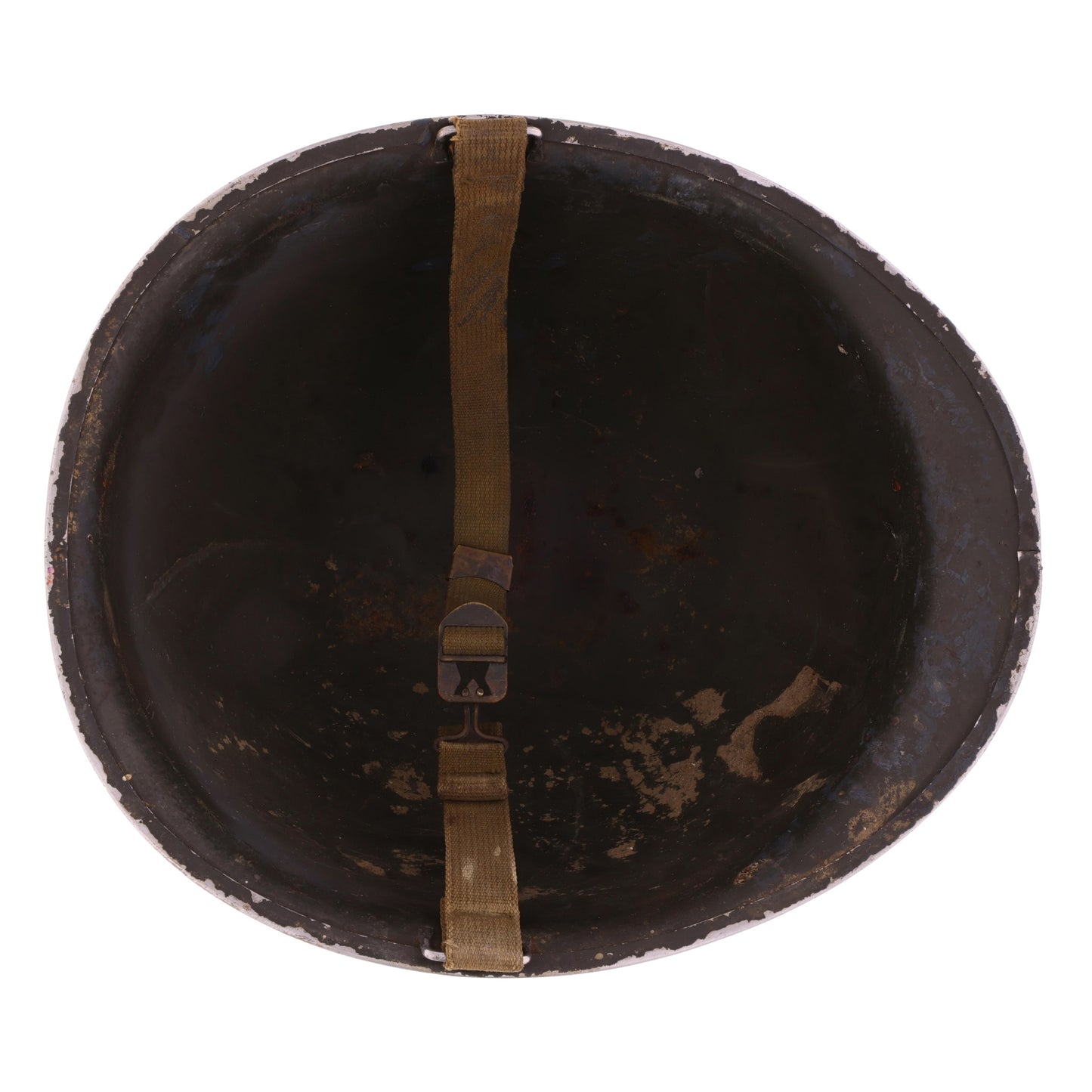 WWII USN McCord Fixed Loop M-1 Helmet & Westinghouse Liner Set with Painted Initials (1942-43)