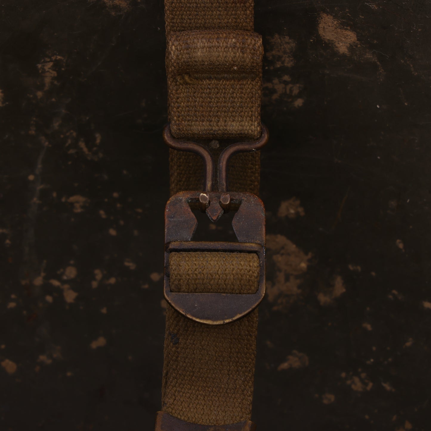 WWII USN McCord Fixed Loop M-1 Helmet & Westinghouse Liner Set with Painted Initials (1942-43)