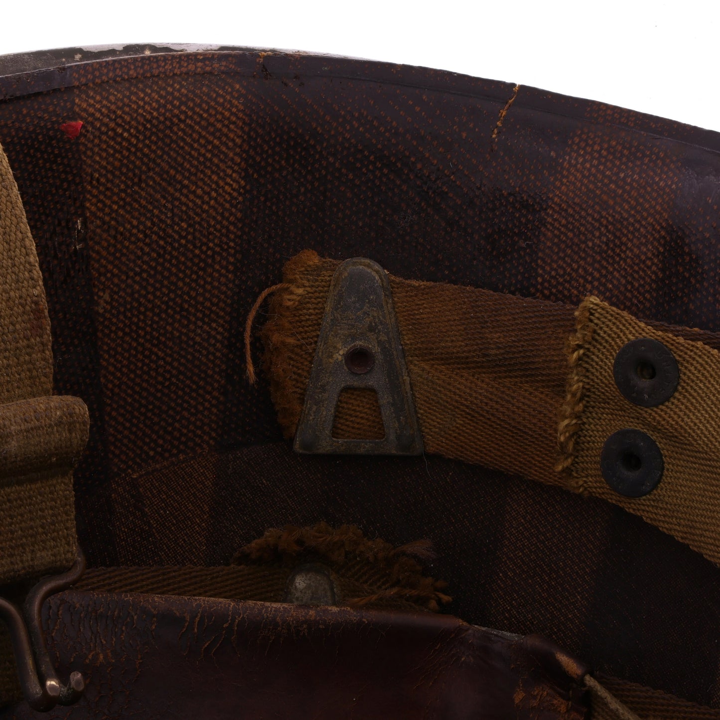 WWII USN McCord Fixed Loop M-1 Helmet & Westinghouse Liner Set with Painted Initials (1942-43)