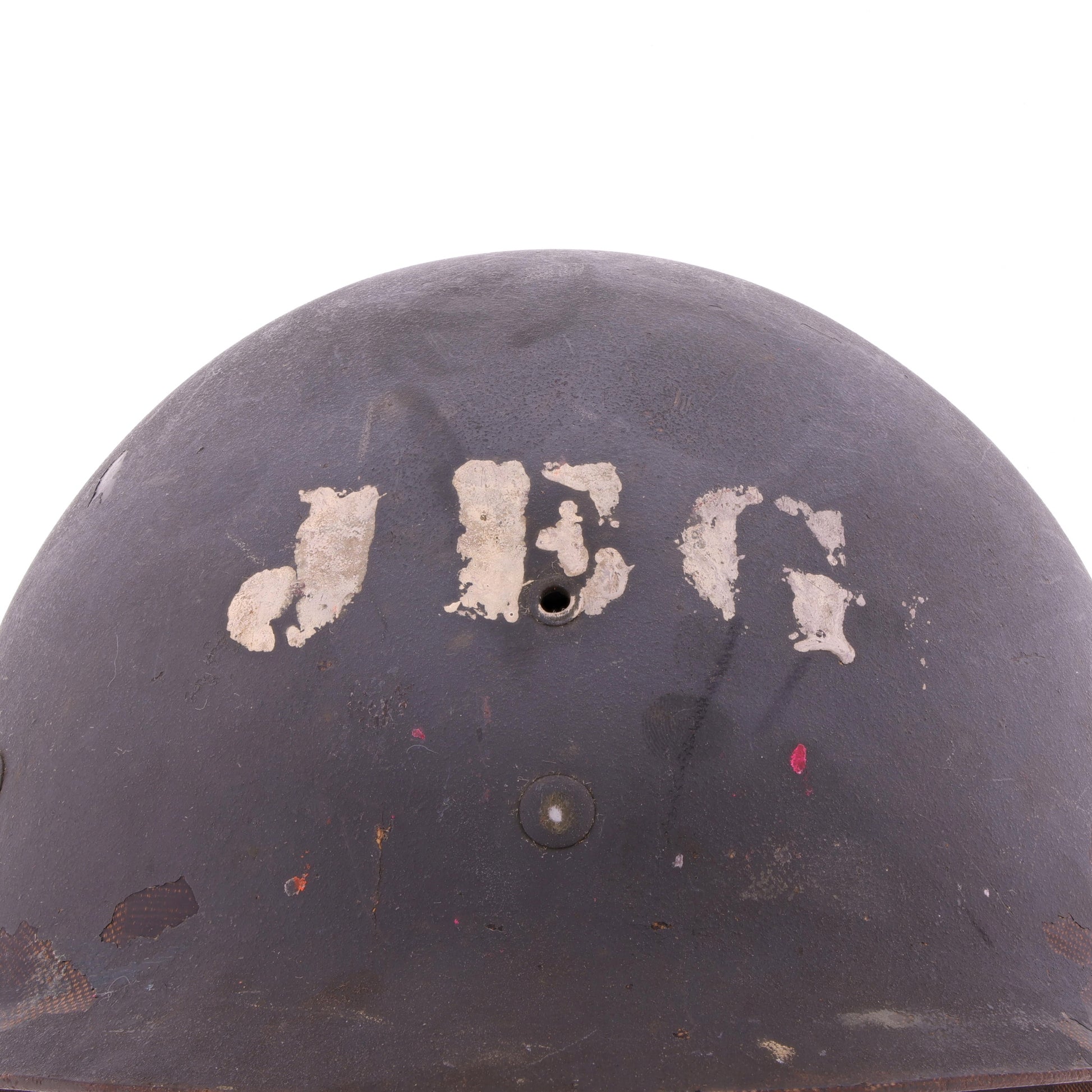 WWII USN McCord Fixed Loop M-1 Helmet & Westinghouse Liner Set with Painted Initials (1942-43)