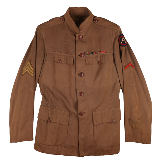 WWI U.S. Third Army Sgt.'s Cotton M1910 Service Tunic by The Nobby Tailoring Co.