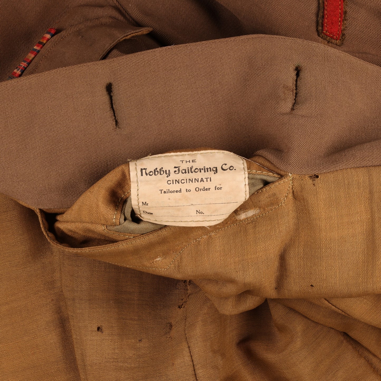 WWI U.S. Third Army Sgt.'s Cotton M1910 Service Tunic by The Nobby Tailoring Co.